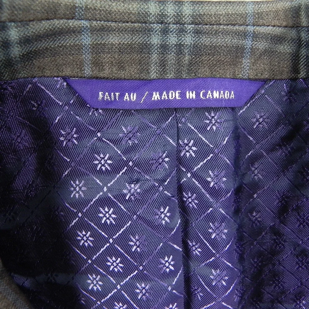 Ted Baker Blazer Mens 40R Endurance Wool 2-Button Suit Jacket Sport Coat Plaid